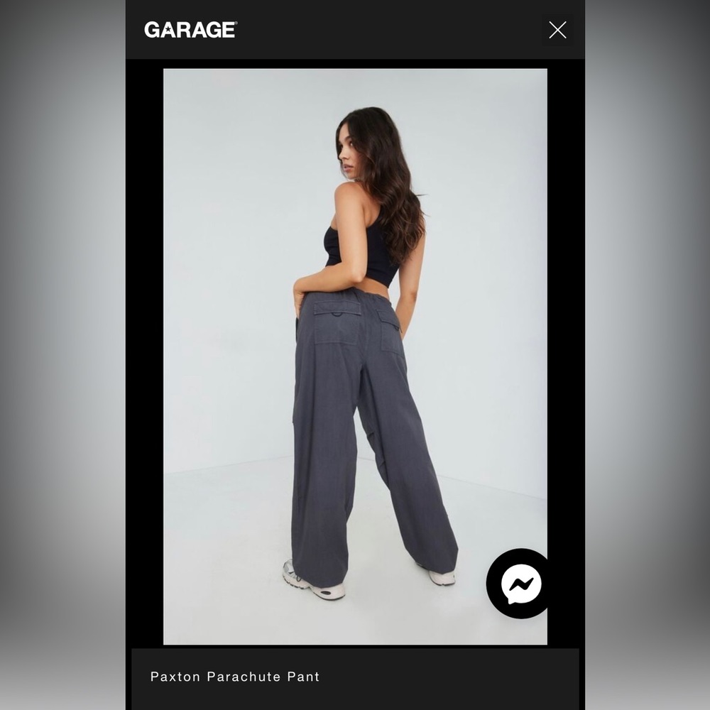 Garage Paxton parachute pants (cement gray)
